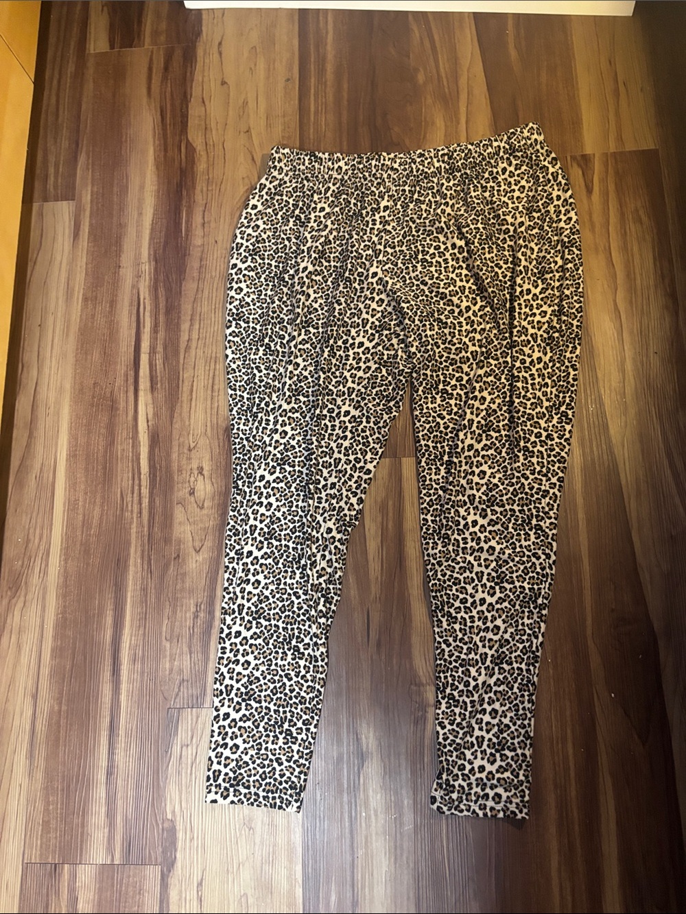 Muk Luks Kids Leopard Print Leggings - Beige and Black
